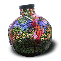 stained glass vase