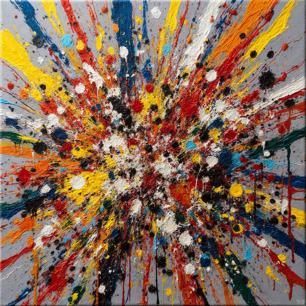 2.b. Abstract Expressionist (Pollock-inspired)