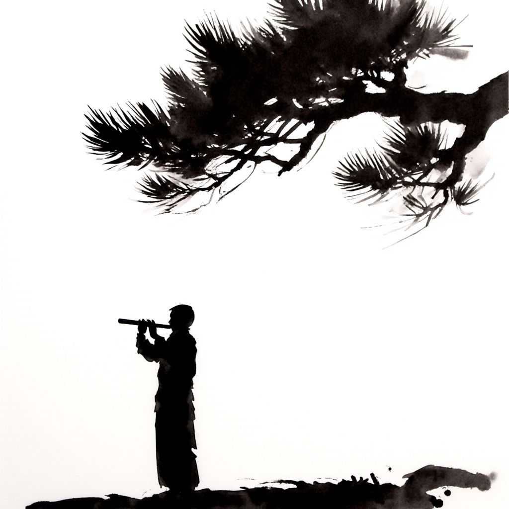 5.a. Zen Ink Wash (Japanese Sumi-e)
